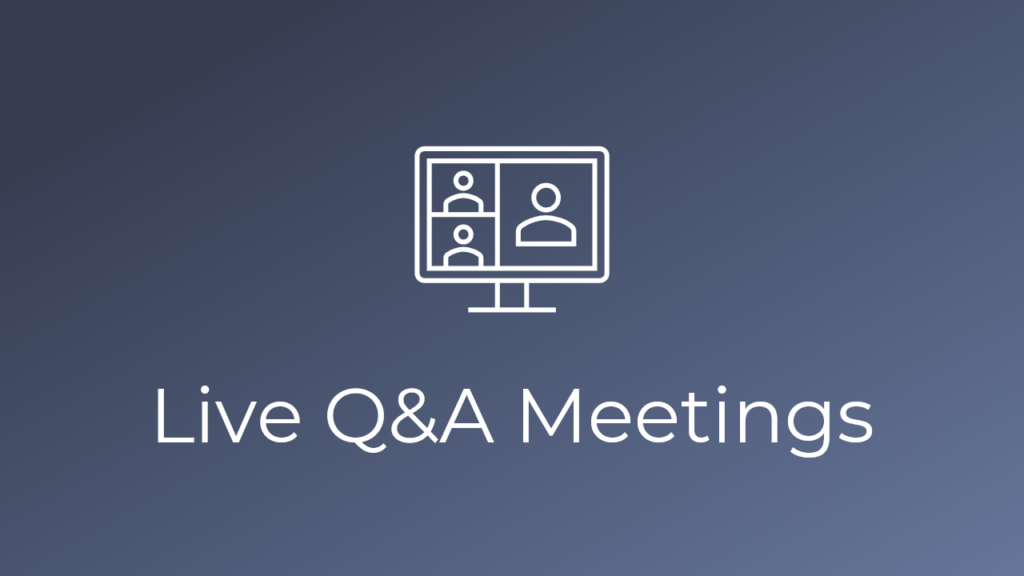 Live QA Meetings